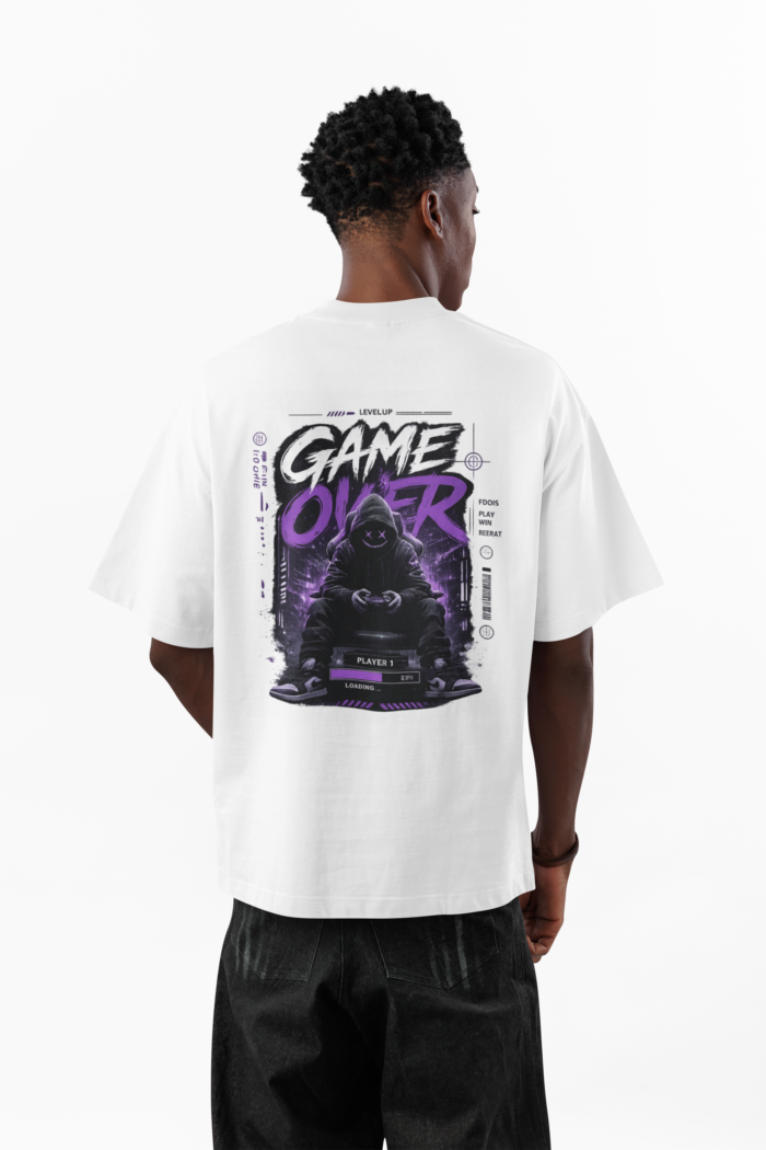 oversized-t-shirt-mockup-featuring-a-man-posing-backwards-in-a-studio-m56524 Unisex Oversized Classic T-Shirt for Men | Premium Cotton